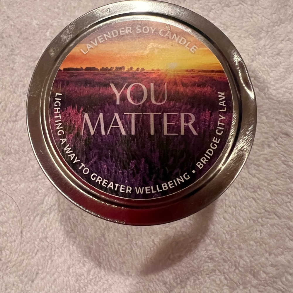 Lavender Soy Candle - You Matter -new